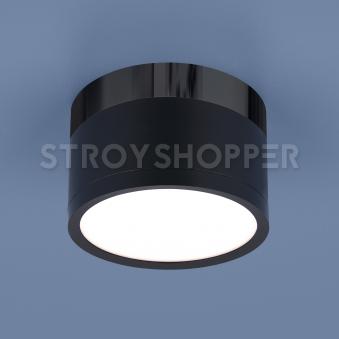Накладной потолочный светодиодный светильник DLR029 10W 4200K черный матовый/черный хром