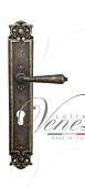 Дверная ручка Venezia на планке PL97 мод. Vignole (ант. бронза) под цилиндр